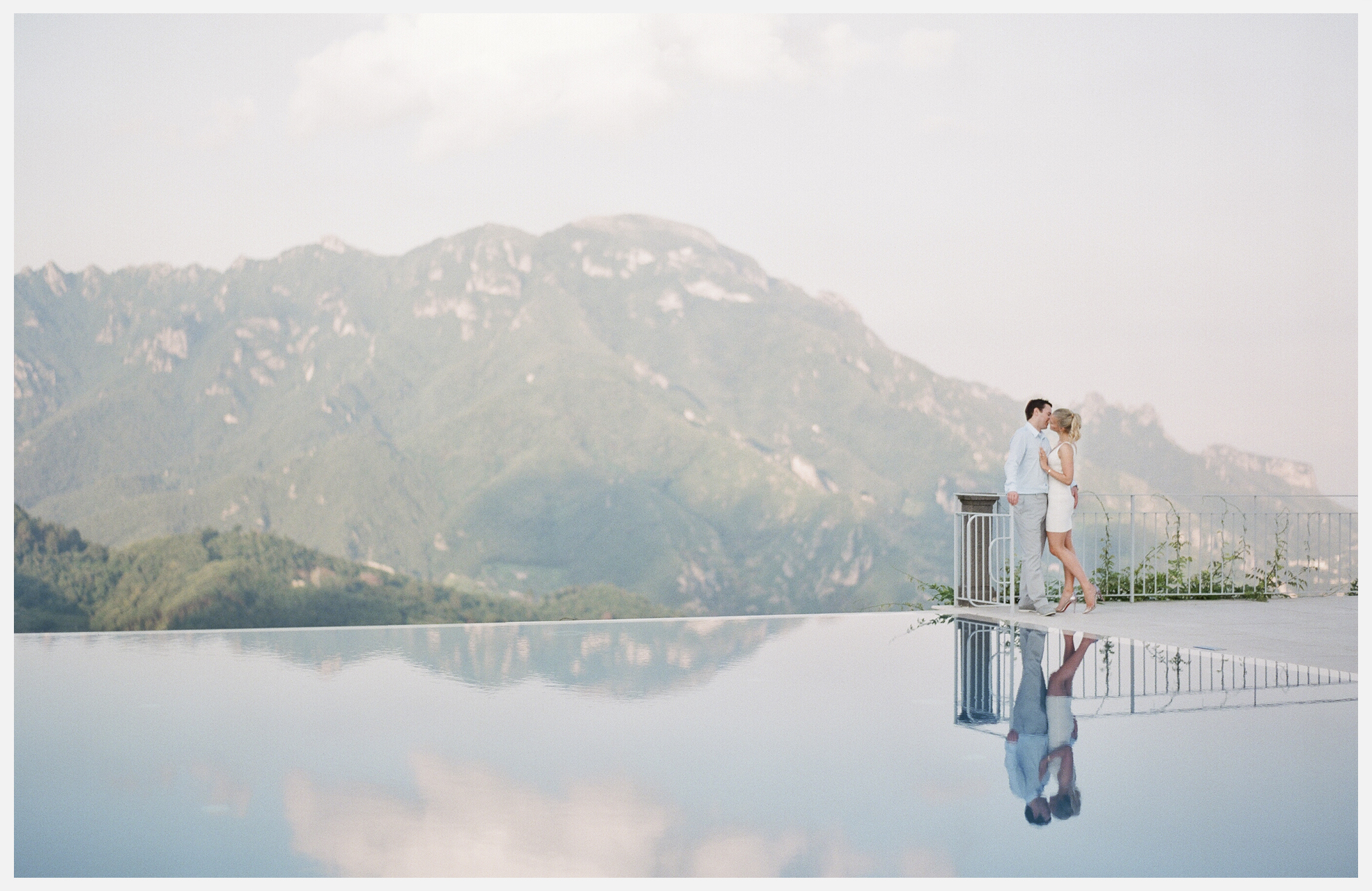 Amalfi Coast wedding photographer with engagement photos from Hotel Caruso in Ravello