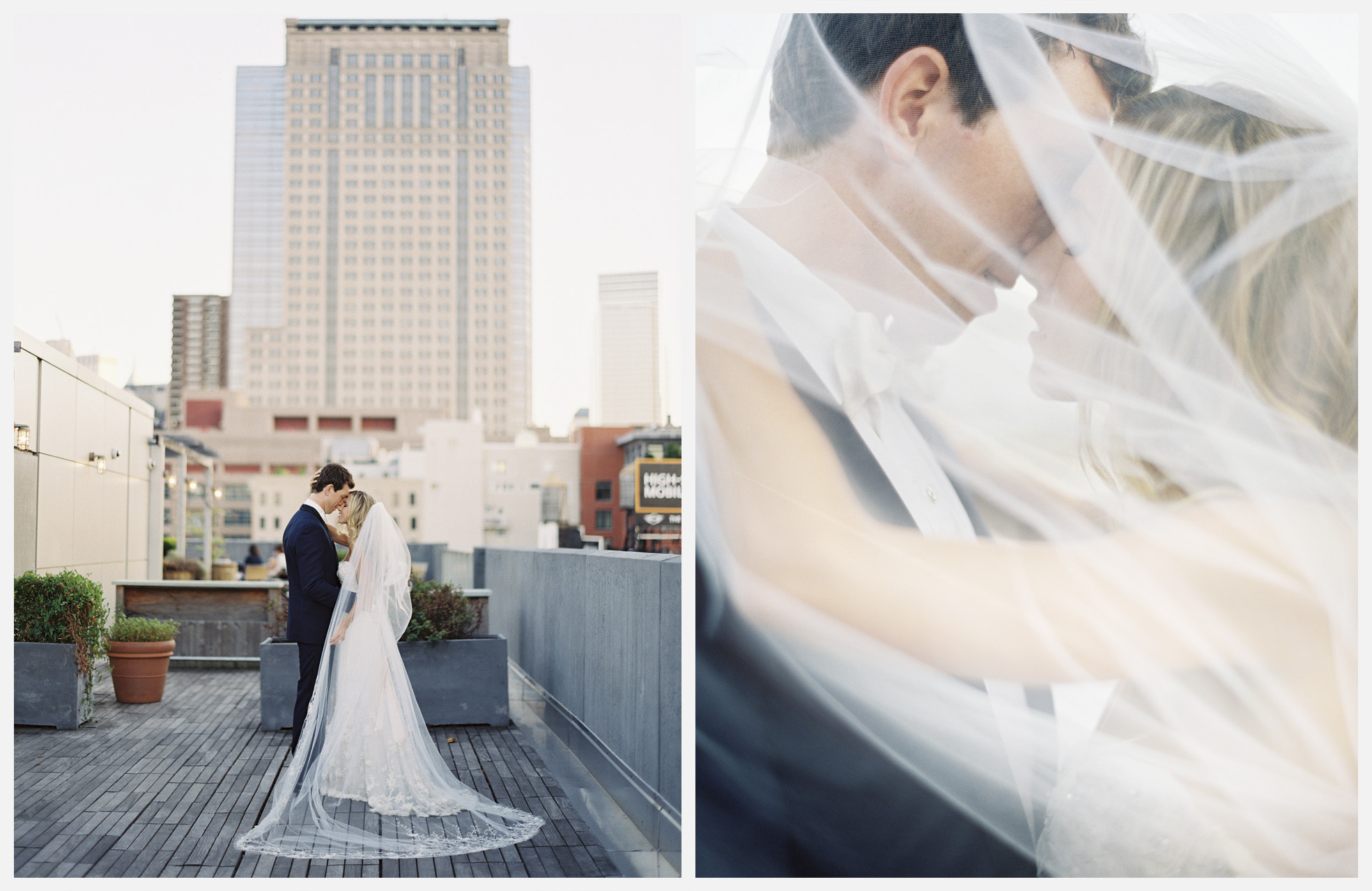 New York Wedding Photographer Alicia Swedenborg, Manhattan rooftop wedding photo