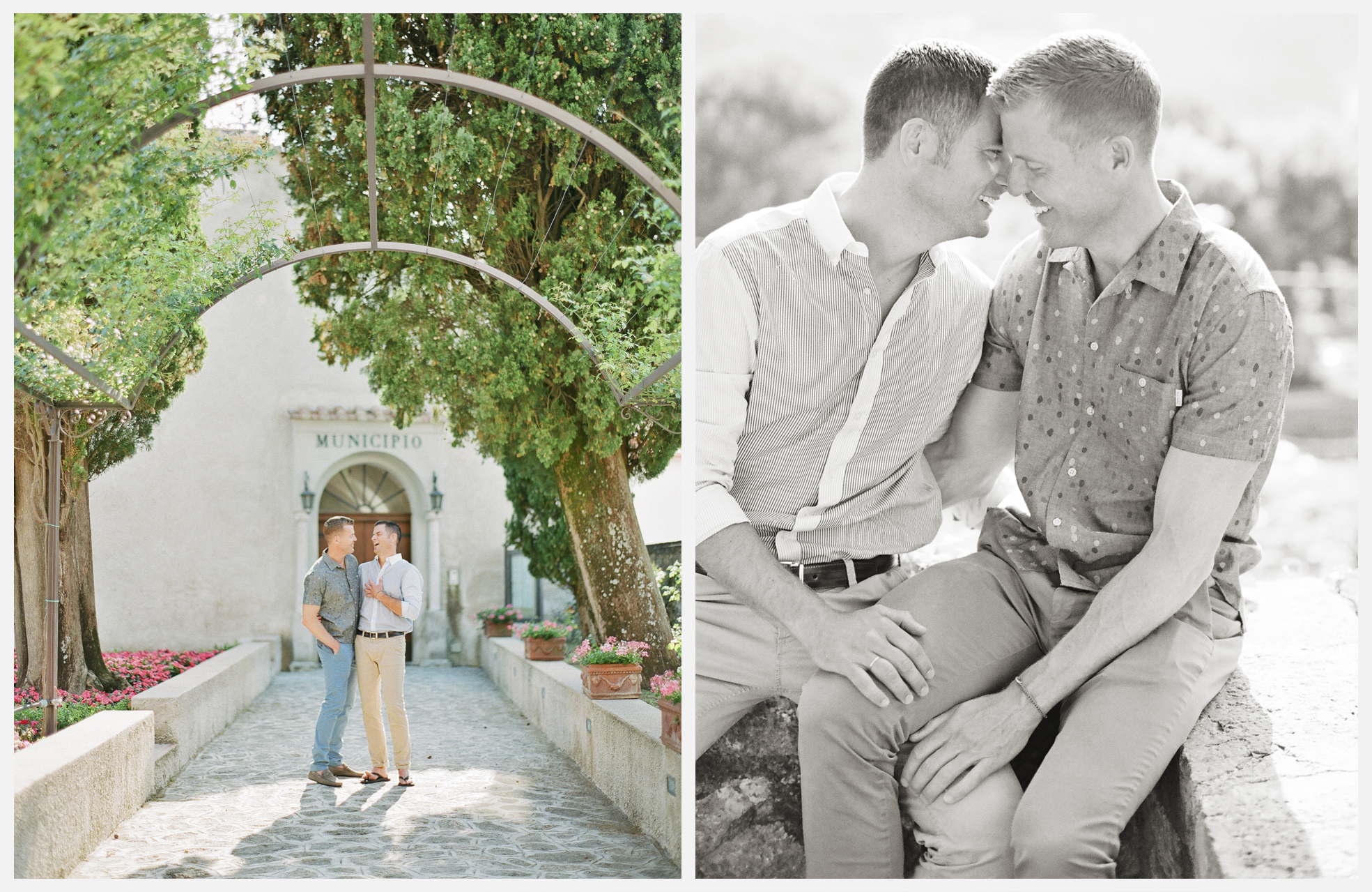 Ravello on the Amalfi Coast was the perfect location for this San Fransisco based same sex couple and their engagement session.